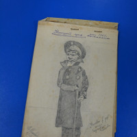 Блокнот с рисунками В. Н. Михайлова. Фонды Музея истории КФУ