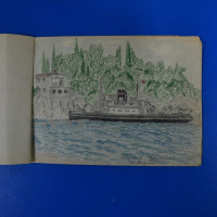 Блокнот с рисунками В. Н. Михайлова. Фонды Музея истории КФУ