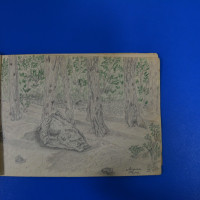 Блокнот с рисунками В. Н. Михайлова. Фонды Музея истории КФУ