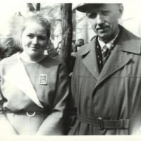 В. Н. Михайлов со студентками. Фонды Музея истории КФУ