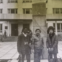 Студенты Глендис Хосе Висент Поланко, Эмилио Эрнандес. Студенческий городок.