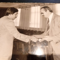 Вручение диплома Глендису Хосе Висент Поланко. 1987 год